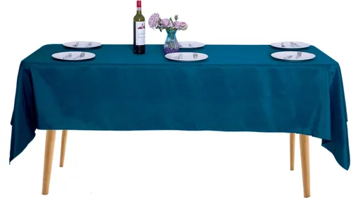 Vista 93 de Ascoza Paquete de 2 manteles cuadrados negros de tela de poliéster de 52 x 52 pulgadas para bodas, banquetes, restaurantes y fiestas