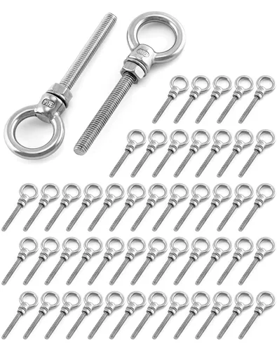 Vista 19 de QWORK Cáncamos roscados, paquete de 5, 3/4" x 4" tornillos de acero inoxidable de grado marino para hombro