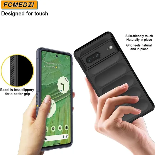 Vista 3 de Funda compatible con Google Pixel 8 Pro con tacto agradable al tacto [protección de grado militar de 15 pies] y protector de pantalla de vidrio