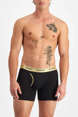 Vista 5 de Bonds Calzoncillos tipo bóxer Guyfront de longitud media en algodón para hombre, paquete de 3