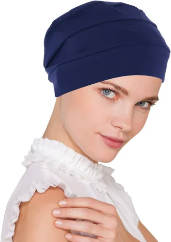 Vista 11 de Gorro de quimioterapia para mujer, tejido de algodón suave, turbante para dormir