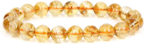 Vista 27 de Keleny Gem - Pulsera elástica de piedras semipreciosas con cuentas redondas de 8 mm, 7 pulgadas, unisex Ágata de encaje azul de grado A