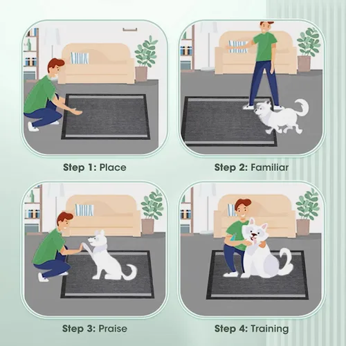 Vista 7 de Gimars - Almohadillas de carbón para orina de perros con control de olores 4XL, extragrandes de 36 x 36 pulgadas, 9 capas extra absorbentes, a
