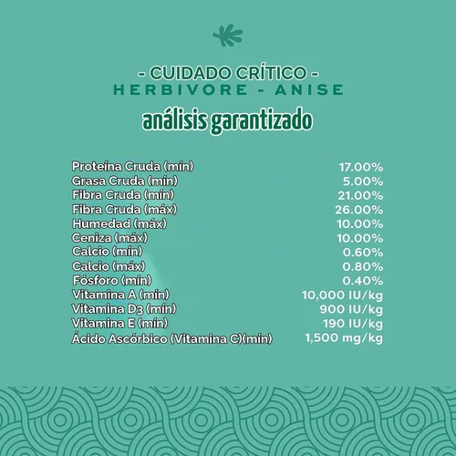 Vista 4 de Oxbow Cuidados Críticos Herbívoros, Conejos y Cuineas Recuperación, Anís