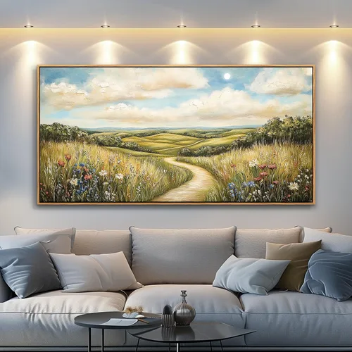 Vista 13 de PHAOHUAXM Pintura abstracta de paisaje de tinta pintura de arte de pared moderna impresión en lienzo natural paisaje arte imágenes de sala de estar