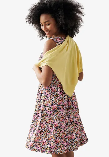 Vista 5 de Ellos Vestido de punto ajustado y acampanado para mujer en tallas grandes