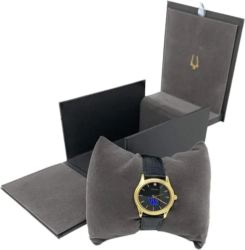 Vista 6 de Bulova Reloj de mujer Carolina del Norte Tarheels UNC de cuero negro diamante