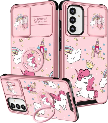 Vista 84 de Funda 2 en 1 para Samsung Galaxy S23 Ultra Flamingo para mujeres y niñas, diseño femenino de flamencos con cubierta deslizante para cámara y soporte