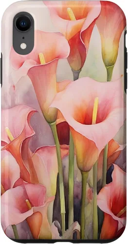 Vista 25 de Carcasa para iPhone 17 con diseño de flores de lirios de cala