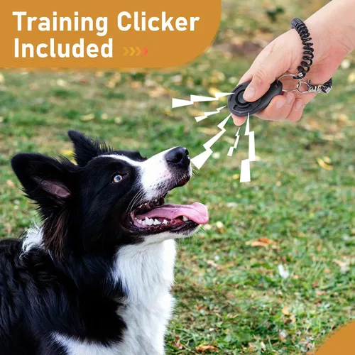 Vista 6 de Prime Pets Correa larga para perro de 30 pies, accesorios para perros de 30 pies de largo, correa de entrenamiento con clicker de entrenamiento