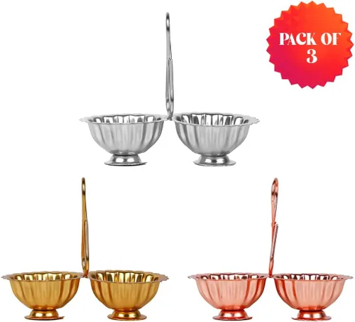 Vista 7 de Shubhkart Haldi Kumkum Stand - Surtido (paquete de 3)