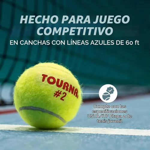 Vista 4 de Tourna Orange Dot - Pelotas de tenis de baja compresión
