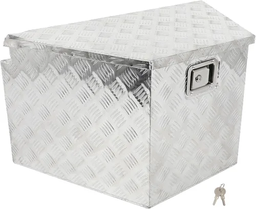Vista 25 de SCITOO - Caja de herramientas de aluminio de 18 pulgadas de plata resistente para cama de camión, caja de herramientas para remolque de RV