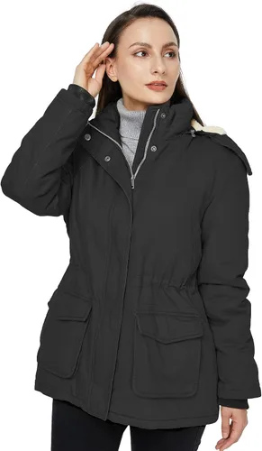 Vista 3 de WenVen - Chaqueta de algodón con capucha para mujer