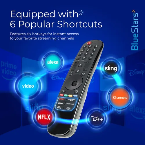 Vista 7 de BlueStars Control remoto por voz Magic para reemplazo de control de TV LG