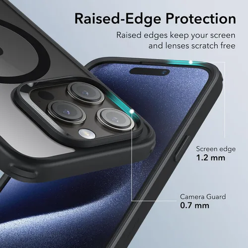 Vista 6 de ESR Funda para iPhone 15 Pro, compatible con MagSafe, protección de grado militar, resistente al amarillamiento, parte trasera resistente a