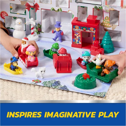 Vista 4 de PAW Patrol Calendario de Adviento Holiday Rescue 2025, mini figuras
