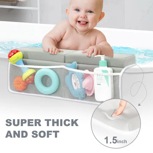 Vista 4 de TOUA Cómodo y suave soporte para bebé, almohadilla para rodillas y coderas de baño