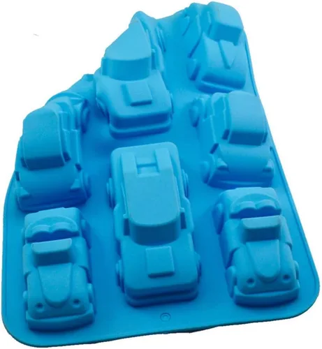 Vista 3 de Molde de silicona con forma de coche para hornear antiadherente, fondant de pastel y herramienta de chocolate, fácil de desmoldar, galletas