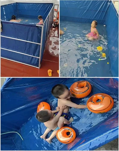 Vista 7 de LZMZMQ Albercas para adultos/niños, piscinas rectangulares pequeñas, para natación en interiores y exteriores, piscinas marcadas/piscinas sobre