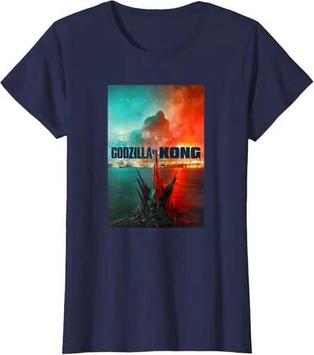 Vista 26 de Godzilla vs Kong - Camiseta oficial con póster, Negro