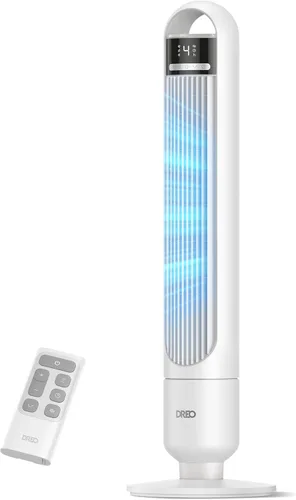 Vista 11 de DREO Ventilador de torre para dormitorio, velocidad de 28 pies/s
