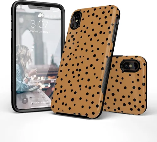 Vista 117 de Casely Funda para iPhone Xs Max Funda con estampado de festival (solo buenas vibraciones)