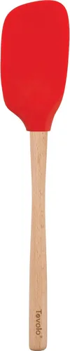 Vista 14 de Tovolo Cuchara de silicona con mango de madera para cocinar, mezclar, hornear, espátula, grande, resistente al calor, multifunción, cuchara