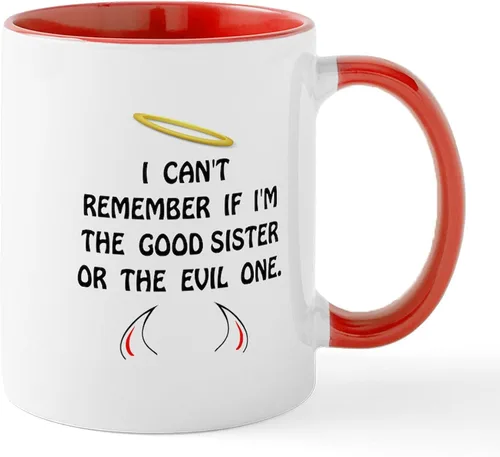 Vista 11 de CafePress Good Evil – Hermana – El único Taza de café, taza de café, S, Blanco