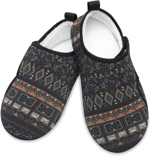 Vista 6 de L-RUN - Pantuflas de casa para mujeres y hombres, para interiores y exteriores, zapatos para el hogar, pantuflas cálidas y antideslizantes