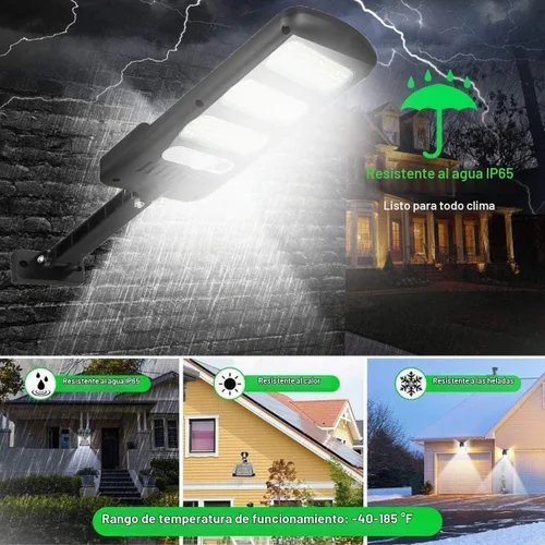 Vista 7 de SyouHome Paquete de 4 luces solares para exteriores, sensor de movimiento con control remoto, 3 modos, 2000 lm, 213 LED, luces solares