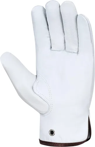 Vista 6 de Paquete de 12 pares de guantes de trabajo de cuero para almacén, guantes de jardinería y construcción para hombres y mujeres, guantes de trabajo