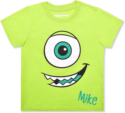 Vista 2 de Disney Monsters Inc - Conjunto de camiseta y pantalones cortos de manga corta para niños pequeños, pequeños y grandes, azulazul marino o verdenegro