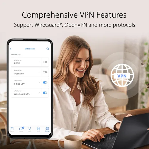Vista 9 de ASUS ZenWiFi Sistema WiFi 6E de malla de triple banda para todo el hogar (ET9 2PK), cobertura de hasta 5,500 pies cuadrados, 7800 Mbps, nueva banda