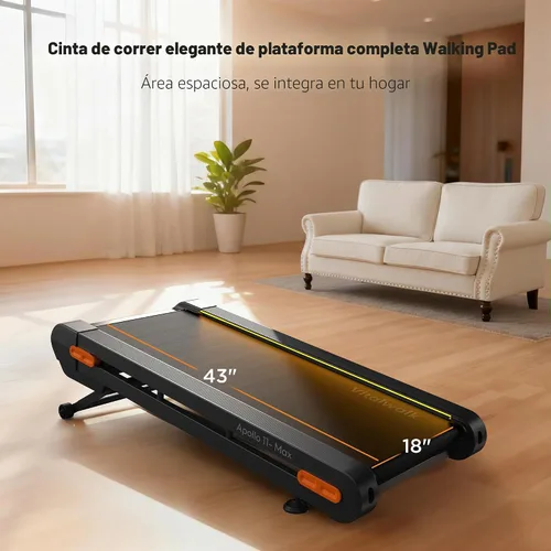 Vista 2 de Vitalwalk Walking Pad with Incline 20%/12% Auto Treadmills for Home Small
