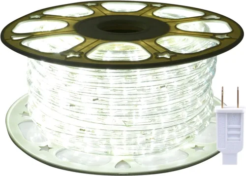 Vista 8 de Cuerda de luces de 20 pies, AC110V 6000K 144LEDS impermeable para interiores y exteriores Blanco