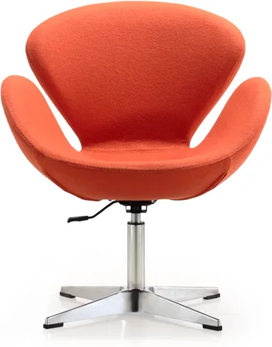 Vista 25 de Manhattan Comfort Raspberry - Silla giratoria ajustable con giro de 360°, base de cromo pulido, diseño retro moderno, asiento versátil ideal