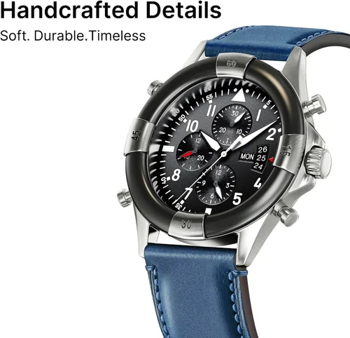 Vista 33 de Fullmosa Correa de reloj de liberación rápida de 0.866 in, 0.787 in y 0.709 in, bandas de cuero bruñido para Samsung Galaxy Watch/Garmin Watch
