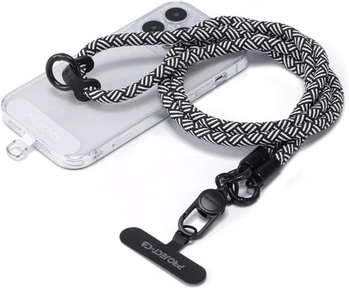 Vista 10 de 1 cordón para teléfono, 2 lengüetas para teléfono, cordones para teléfono celular alrededor del cuello, cordón de cuerda, correa universal ajustable