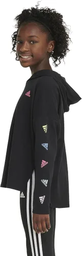 Vista 6 de adidas Girls' Long Sleeve Hooded Graphic Tee