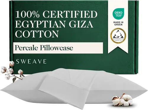 Vista 9 de Sábana individual 100% de percal de algodón egipcio Giza certificado Marfil