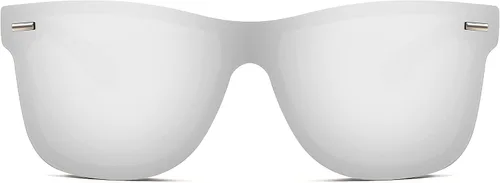 Vista 5 de FEISEDY Gafas de sol reflexivas de una pieza sin montura de moda con lentes de sol reflectantes B4114