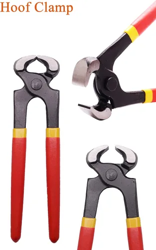 Vista 3 de Kit de herramientas de herrador de 8 pulgadas (7 piezas) Mini Rasp Hoof File Cabra Cerdo Equino Metal Tijeras Profesionales Herradores Hoof Hoof