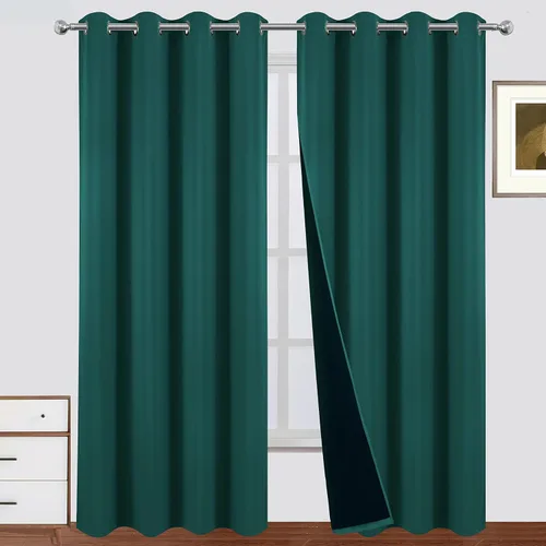 Vista 65 de LEMOMO Cortinas 100% opacas de 38 x 54 pulgadas, 2 paneles de oscurecimiento con aislamiento térmico para dormitorio