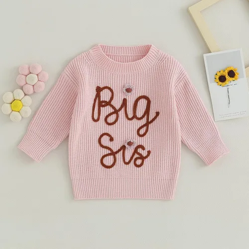 Vista 22 de VISGOGO Suéter a juego para hermanitas grandes y pequeñas, ropa de una sola pieza