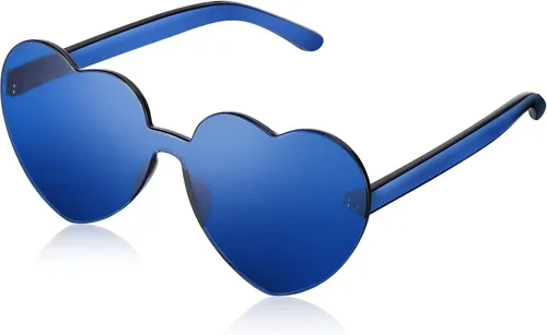 Vista 10 de Maxdot Heart Shaped Sunglasses for Women Transparente