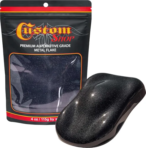Vista 73 de Custom Shop - Purpurina metálica para pintura automotriz, oro brillante, 4 oz, micro escamas de metal de 0.004" para pintura de automóviles, aditivo