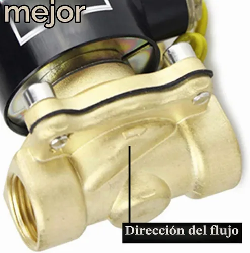 Vista 6 de Válvula solenoide eléctrica de latón Bacoeng de 1 pulgada y 110 V CA (NPT, normalmente cerrada)