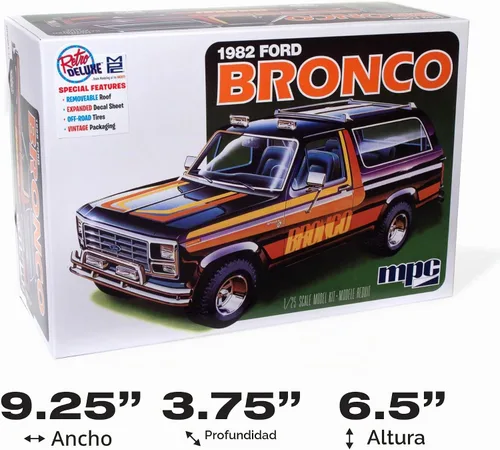 Vista 6 de MPC 1980 Ford Bronco 1:25 Kit de modelo a escala 1:25