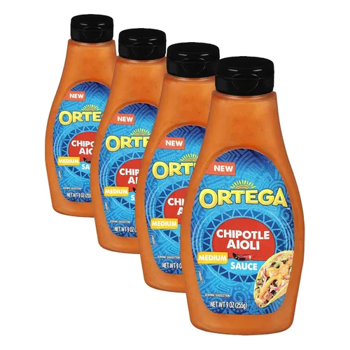 Vista 7 de Ortega Salsa cremosa para tacos, alioli de chipotle, 9 onzas